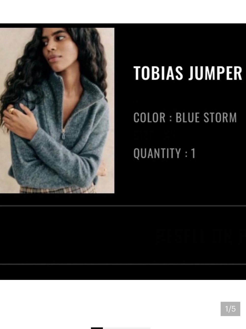 RARE Sezane Tobias Jumper in Blue Storm - Picture 11 of 12